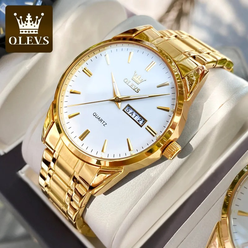 OLEVS - Classic Gold Relógio Brand Luxury - (DESCONTO ENCERRA HOJE ÁS 23:59)