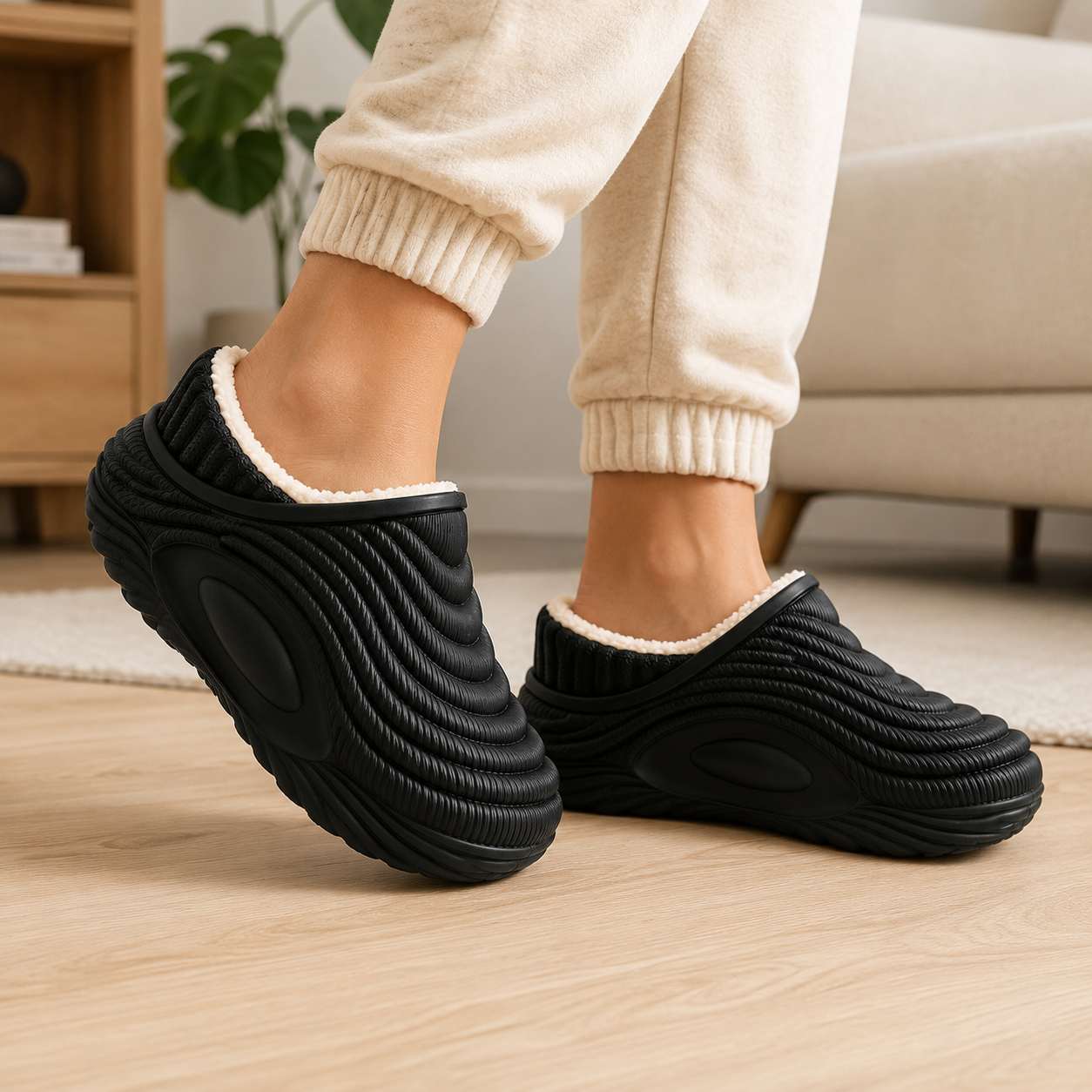 Chinelo Slide Peluciado Impermeável