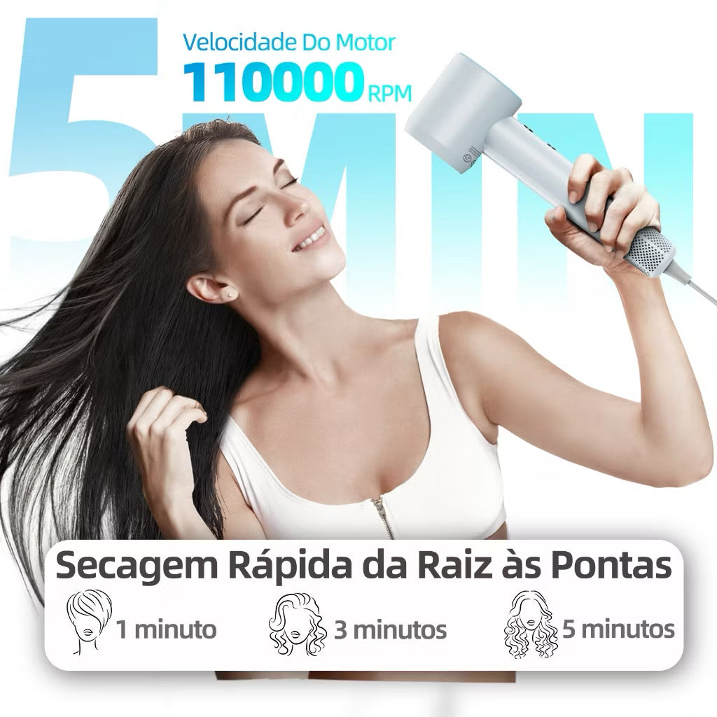 Secador de cabelo profissional - Secagem em 2 minutos