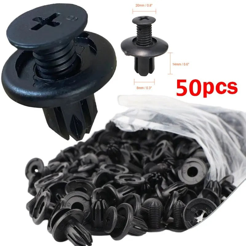 Kit 50 peças clipe de fixação automática