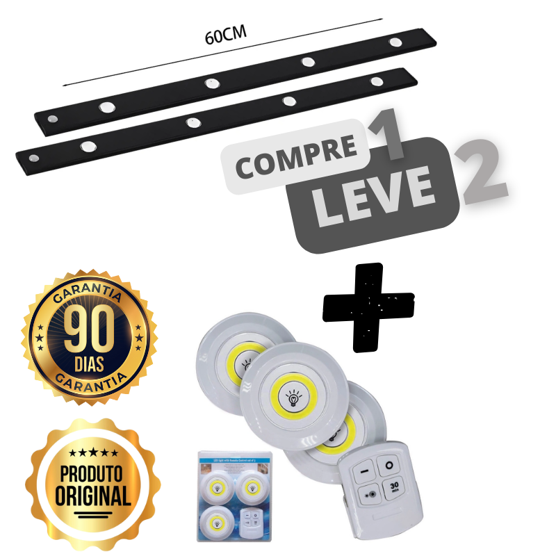 Compre 1 e Leve 2 - Luminária Slim Recarregável + BRINDE EXCLUSIVO