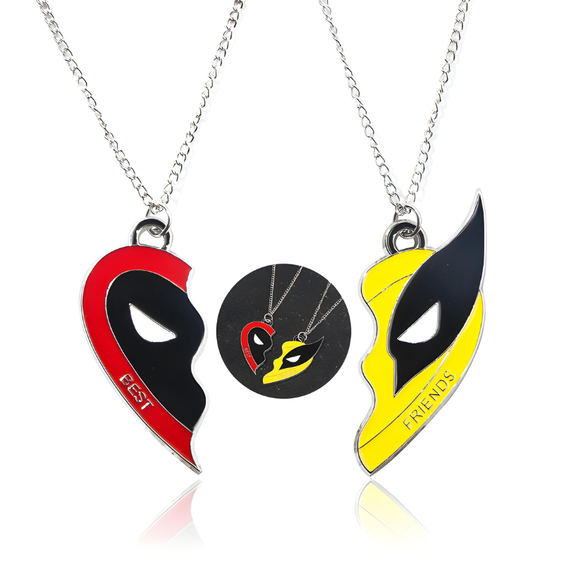 Conjunto de colar Deadpool e Wolverine - BEST FRIENDS (ULTIMAS 15 UNIDADES)