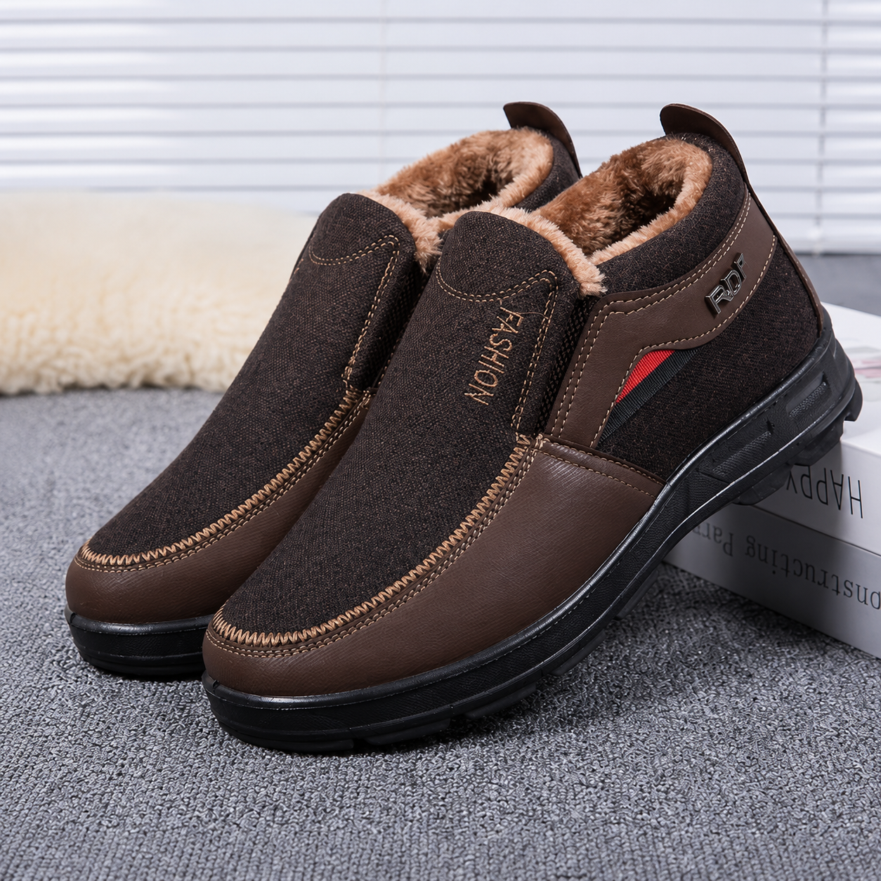 Sapato Masculino Térmico Forrado – Pés Quentes e Confortáveis no Frio