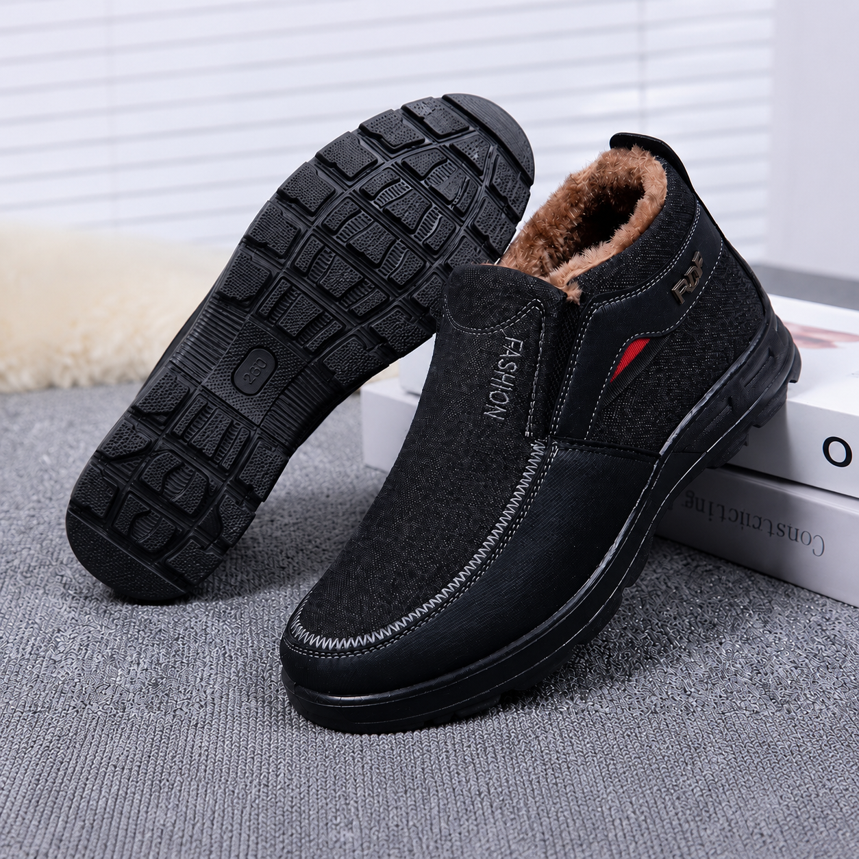 Sapato Masculino Térmico Forrado – Pés Quentes e Confortáveis no Frio
