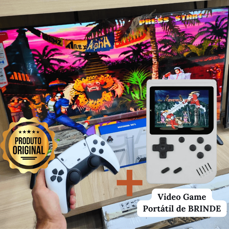 Game Stick 4K (+20 MIL JOGOS) + Game Portátil de BRINDE