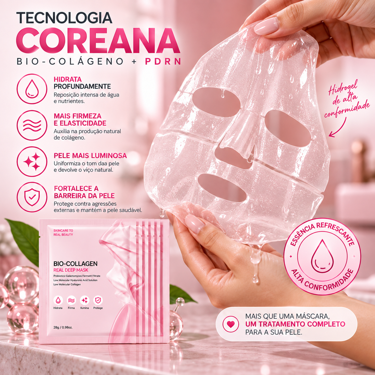 BIO-COLLAGEN REAL DEEP MASK - PDRN e Colágeno