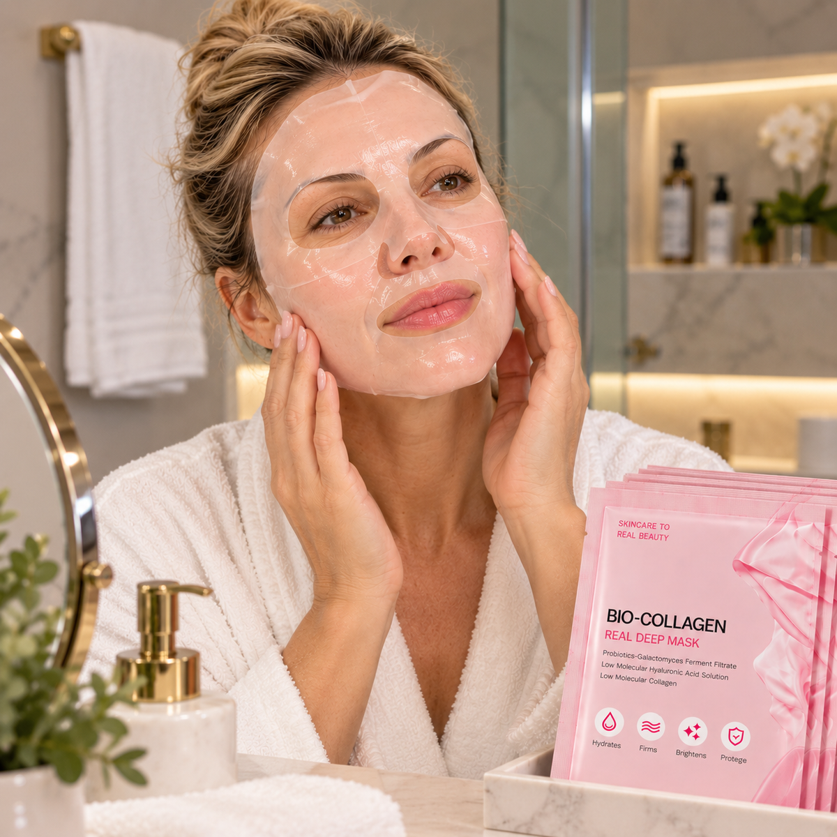 BIO-COLLAGEN REAL DEEP MASK - PDRN e Colágeno