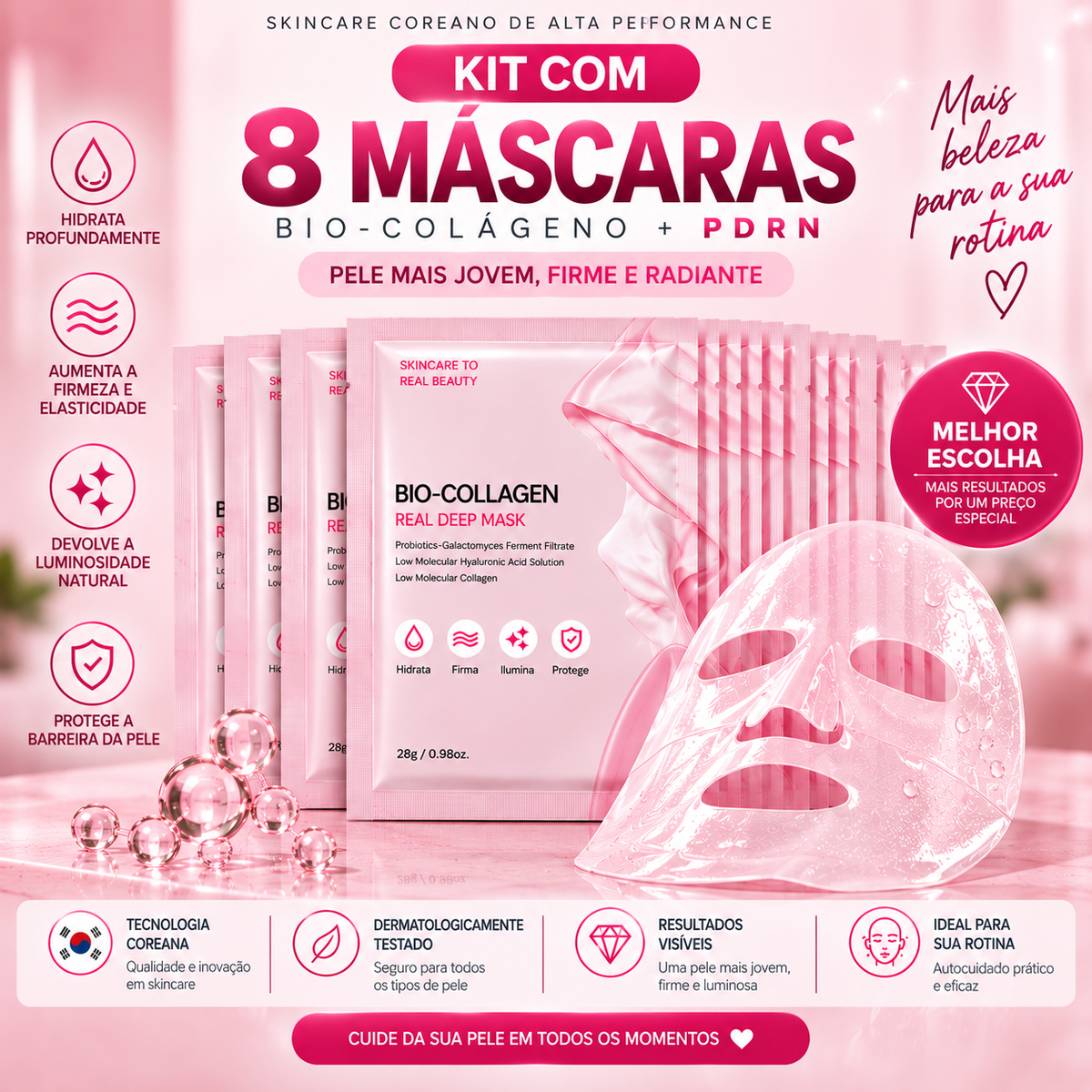 BIO-COLLAGEN REAL DEEP MASK - PDRN e Colágeno