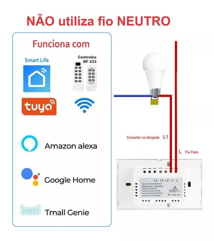 Kit Interruptor Inteligente Ameryk - COMPRE 2 E LEVE 3 - AMERYK