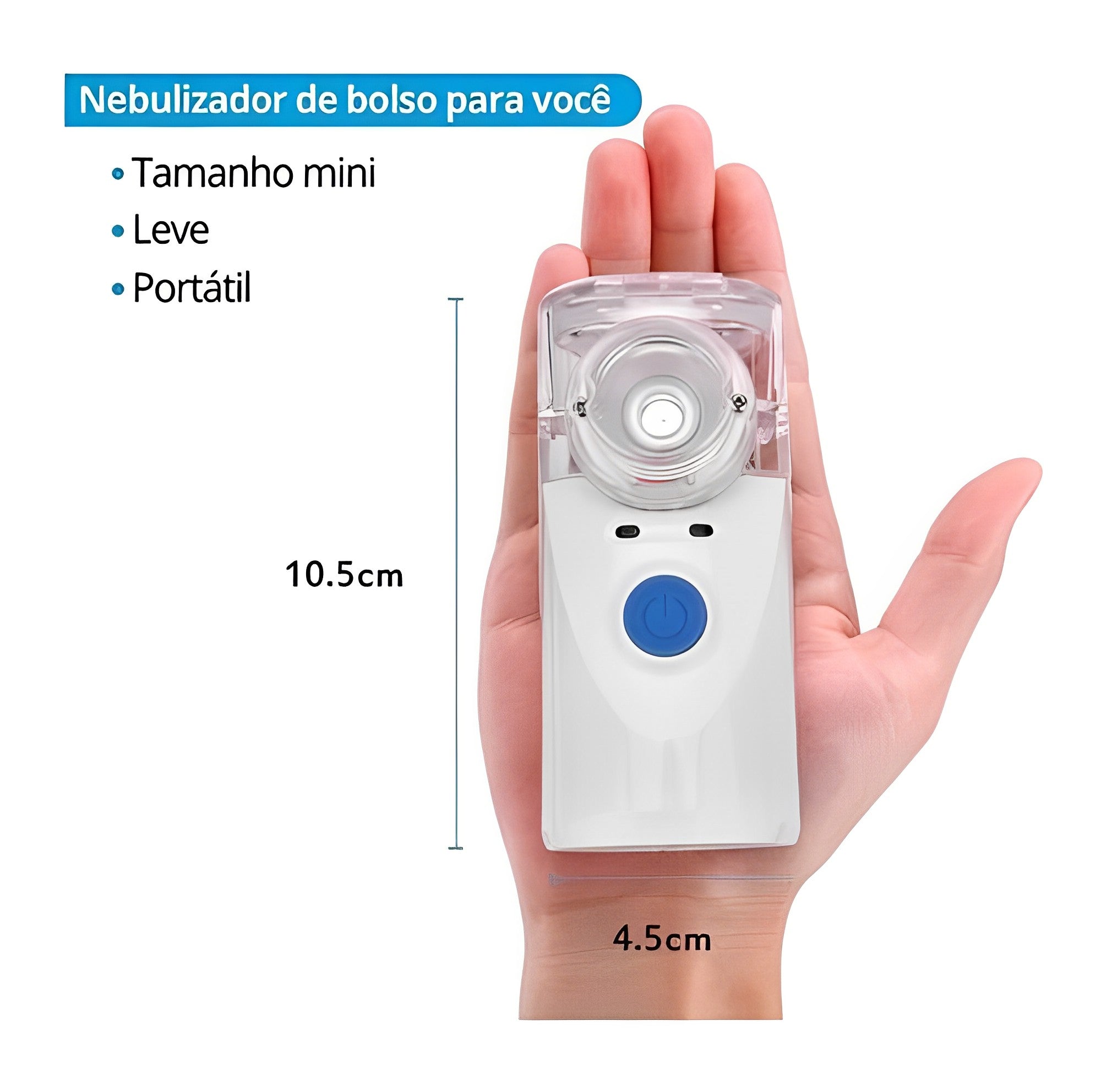 Inalador Nebulizador Portátil - 2 Máscaras de BRINDE