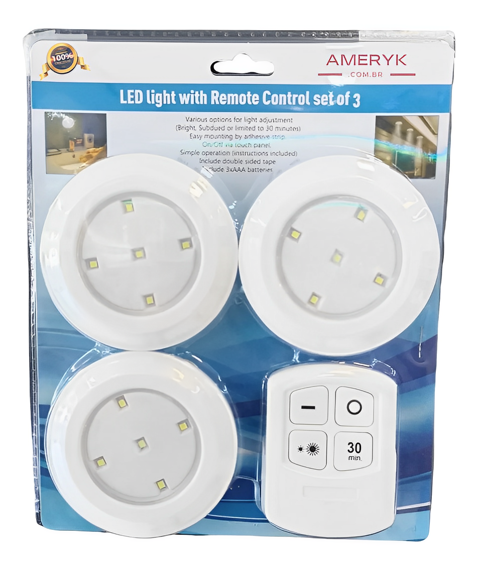 Compre 3 e Leve 6 Spots | Led Ameryk com Controle Remoto - AMERYK