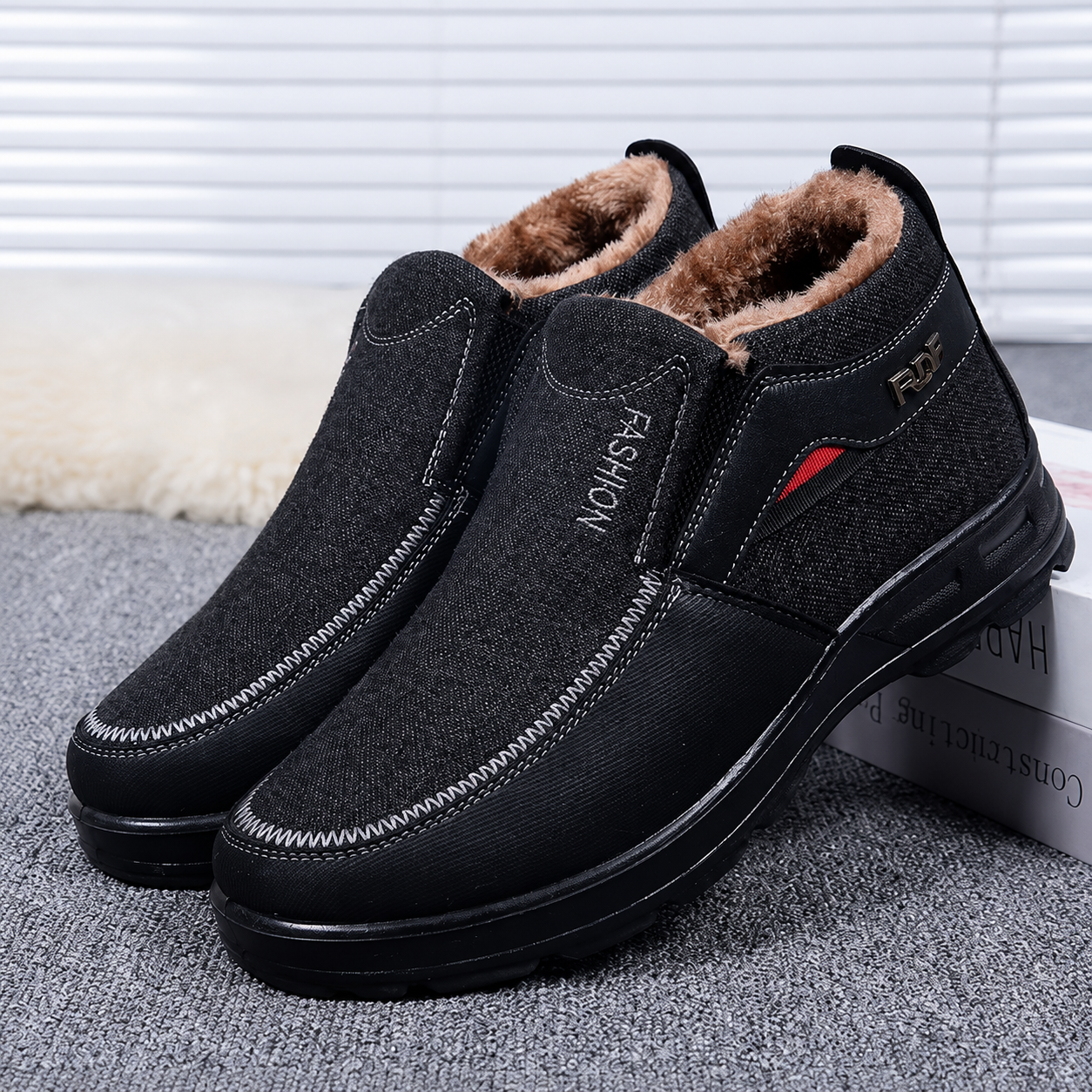 Sapato Masculino Térmico Forrado – Pés Quentes e Confortáveis no Frio