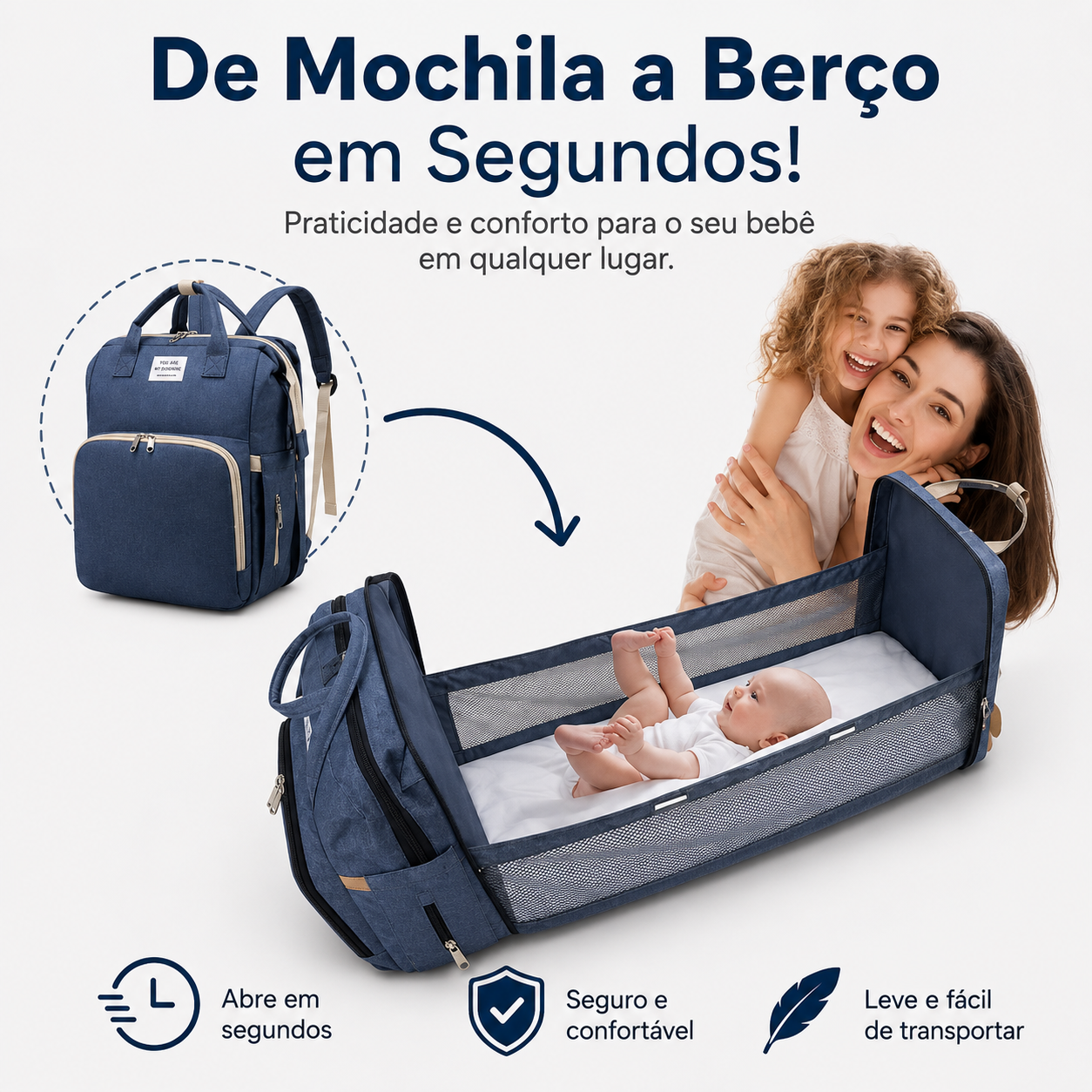 MamiNest Mochila Maternidade 2 em 1