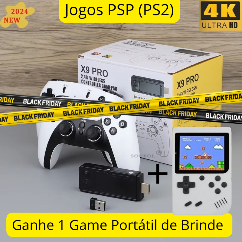 Game Stick 2.0 - JOGOS PSP (PS2) Inclusos + Game Portátil de BRINDE