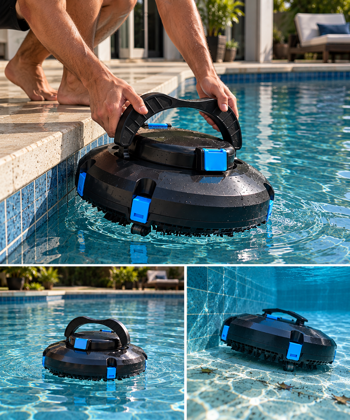 Robô Aspirador de Piscina Redroad S1 Sem Fio – Limpeza Automática