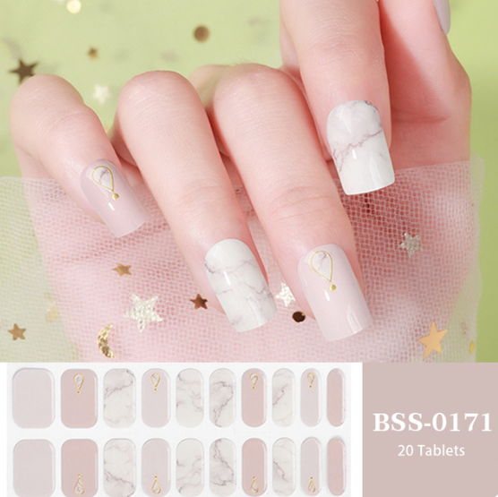 Gel Nail- Kit 20 unhas em gel adesivos + Secador UV de Brinde - AMERYK