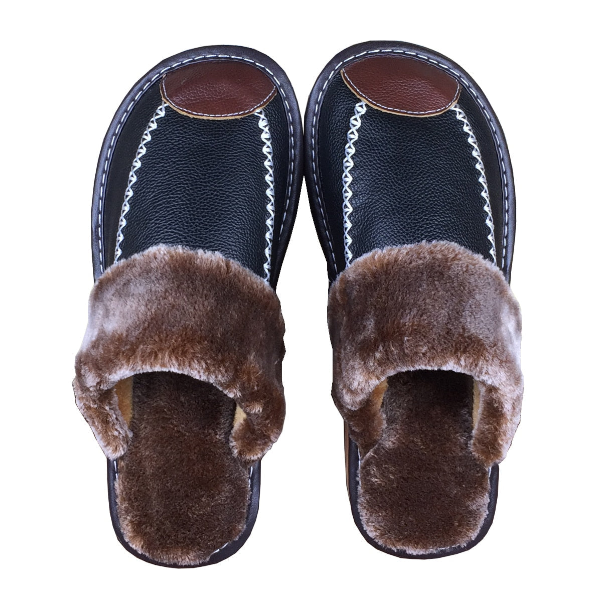 Pantufa de Inverno Masculina de Couro - AMERYK