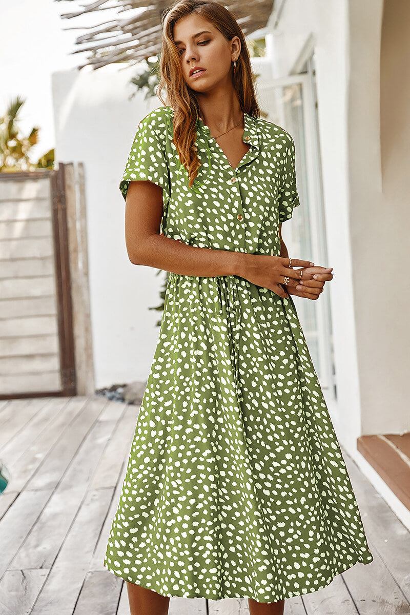 Vestido Polka Dot Midi - AMERYK