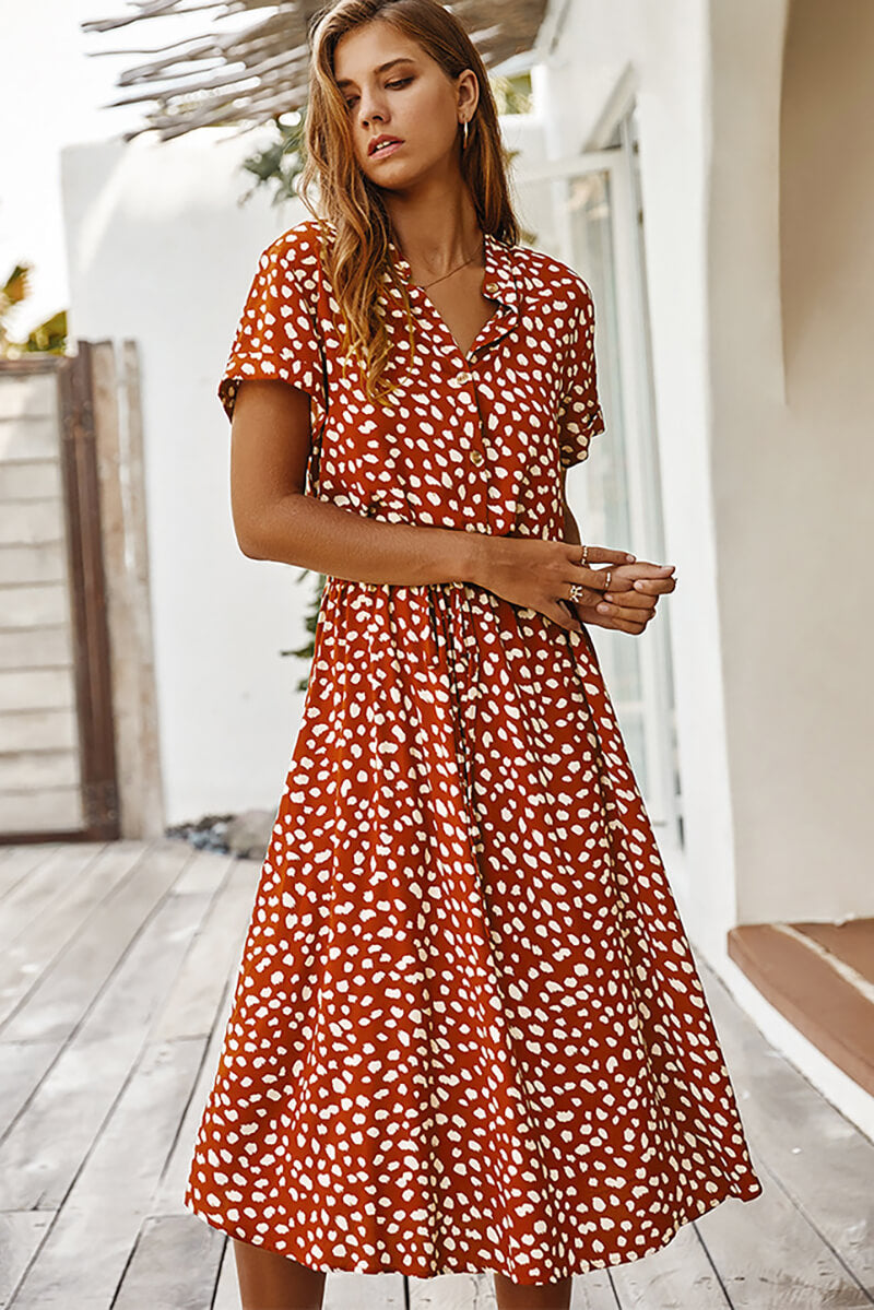 Vestido Polka Dot Midi - AMERYK